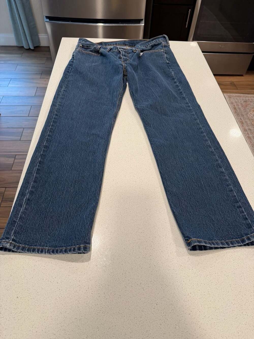 Levi's 514 Straight Fit Blue Denim Jeans Men's Size 34x30